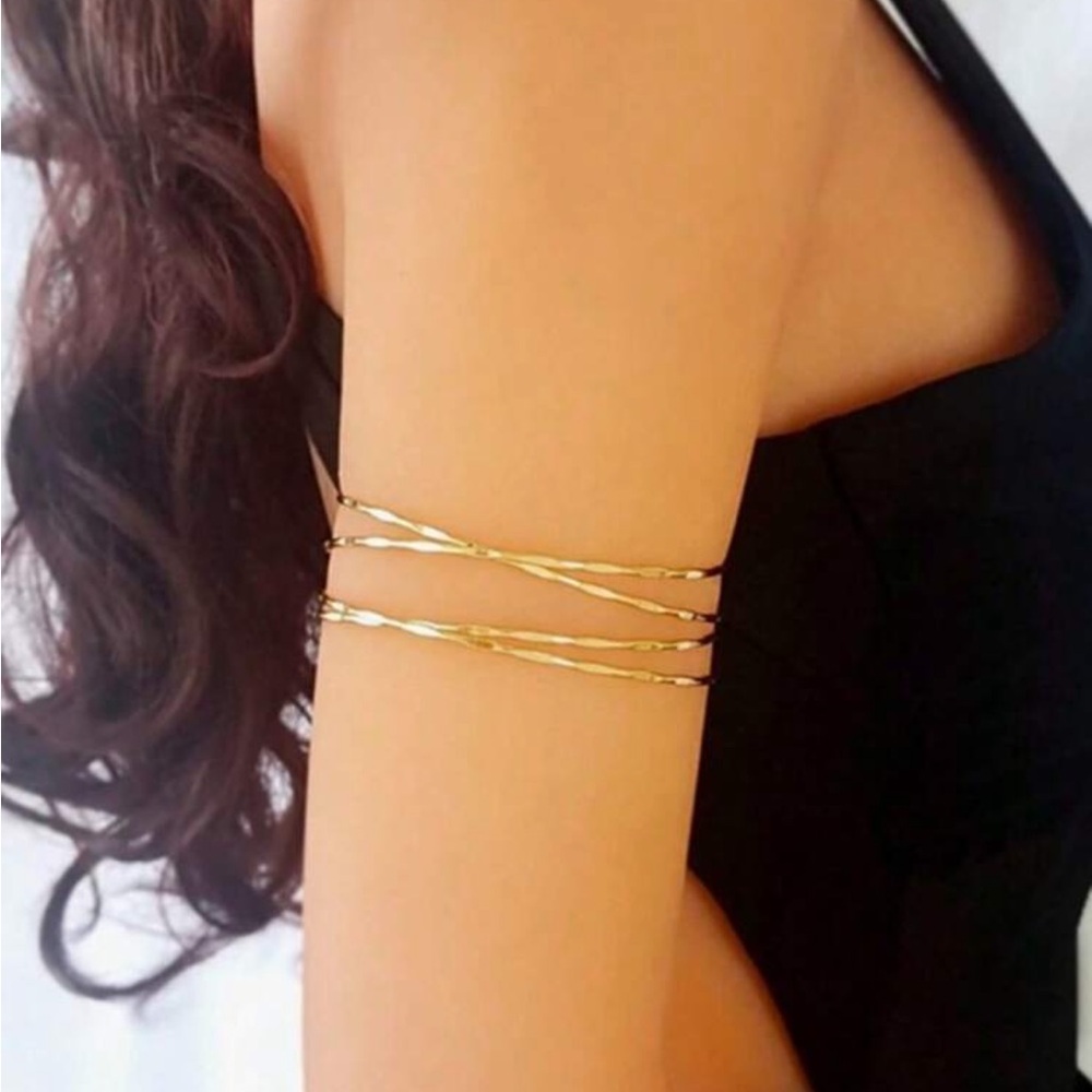 Elegant Gold Arm Cuff Bracelet